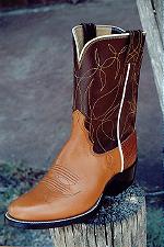 Tan Boot w/Toe Stitching, 10-inch Tops w/Single-Rowed Stitching