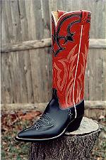 Black Calf Boot, 16-inch Tops w/Collar