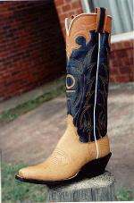 16-inch Tops w/Collar & Monogrammed Brand Cowboy Boot
